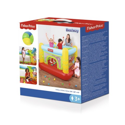 Bestway 93542 FISHER PRICE DMUCHANY ZAMEK TRAMPOLINA Z PIŁKAMI 175cm x 173m x 114cm