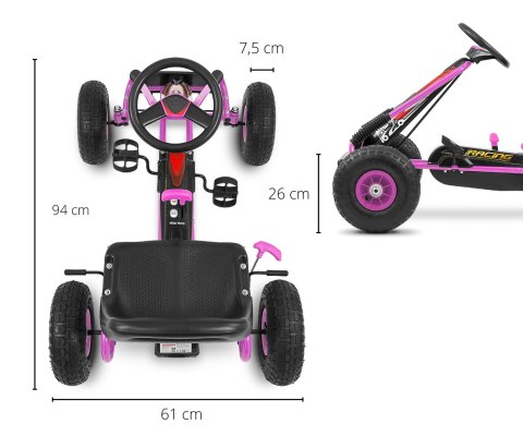 Gokart na pedały Thor Pink