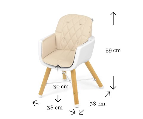 Krzesełko do karmienia 2w1 Espoo Beige