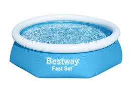 Bestway 57448 Basen rozporowy Fast Set z dmuchanym pierścieniem 2.44m x 61cm