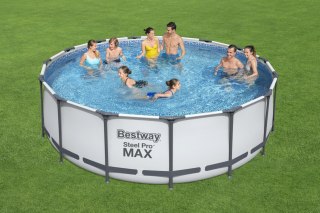 Bestway 56438 BASEN STELAŻOWY STEEL PRO MAX Z POMPĄ FILTRACYJNĄ 4.57m x 1.22m