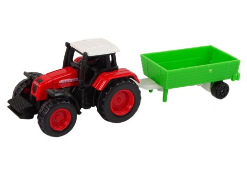 Zestaw Farma Traktor Przyczepa Krowa 1:64