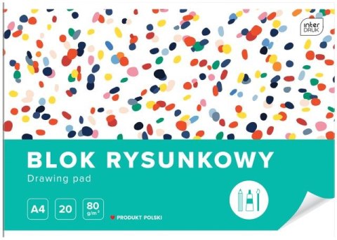 Blok rysunkowy A4 20k. INTERDRUK