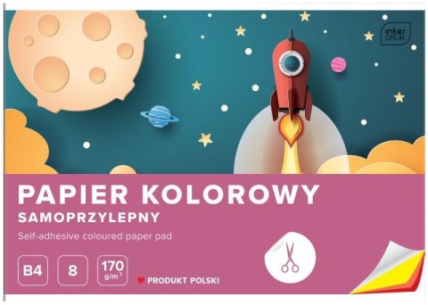 Zeszyt papierów kolorowych samoprzylepnych B4 8k. INTERDRUK