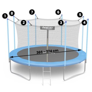 Siatka wewnętrzna do trampoliny 374cm 12ft Neo-Sport