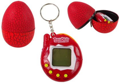 Tamagotchi w Jajku Gra Elektroniczne Zwierzątko Czerwone