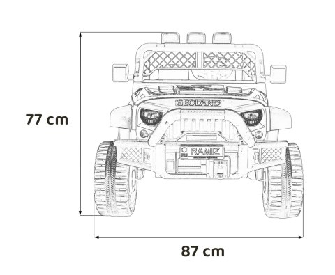 Geoland Power dla 2 dzieci Żółte z Pilotem, Silnikami 2x200W