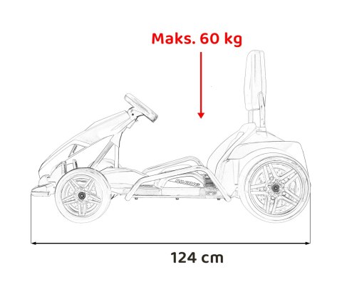 Gokart Fast 3 Drift na akumulator dla dzieci Czarny + Funkcja driftu + Silniki 2x150W + Radio LED + Pasy