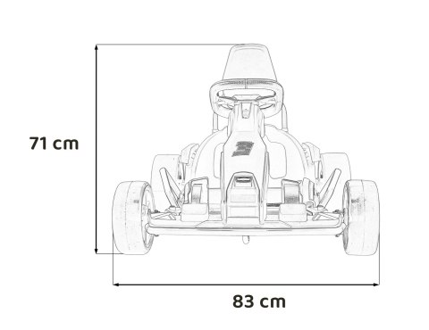 Gokart Fast 3 Drift na akumulator dla dzieci Czerwony + Funkcja driftu + Silniki 2x150W + Radio LED + Pasy