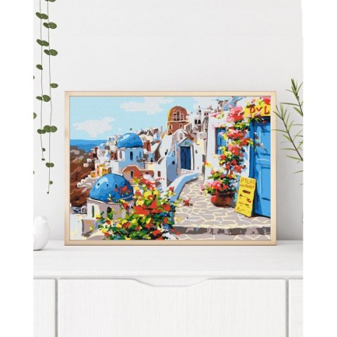 Malowanie po numerach Santorini 40x50 Płótno + Farby + Pędzle