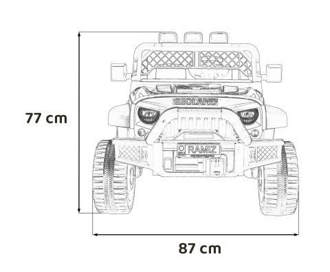 Terenowy Jeep na akumulator Geoland Power Czarny