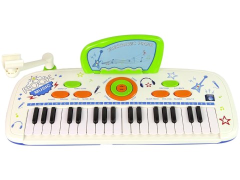 Elektryczne Pianino Keyboard Dla Dzieci Niebieski Nuty USB MP3