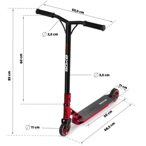 Hulajnoga SOKE XTR red Niebieska