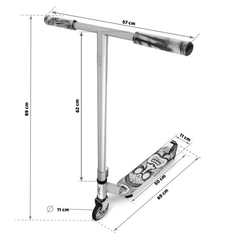 Hulajnoga wyczynowa SOKE PRO street silver