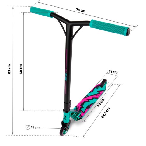 Hulajnoga wyczynowa SOKE XTR turkusowo różowa