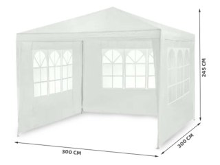 Pawilon ogrodowy 3 scianki 3 x 3m biały Plonos