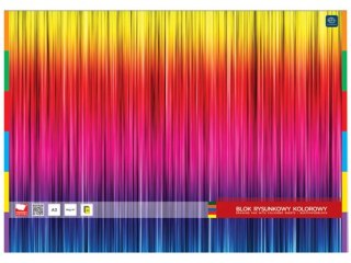 Blok rysunkowy kolorowy A3 20k. 80g INTERDRUK