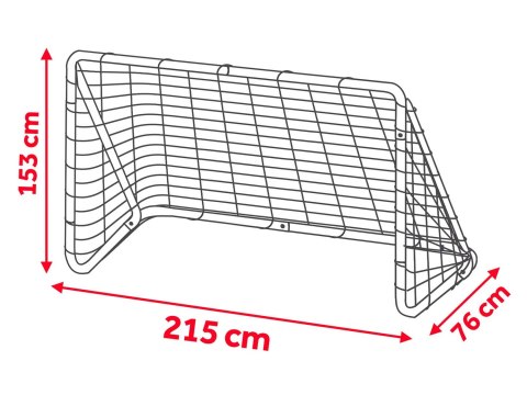 Duża bramka do piłki nożnej, piłkarska 215 x 153 x 76 cm + mata celownicza