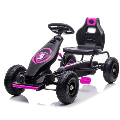 DUŻY GOKART NA PEDAŁY SUPER POWER 5, POMPOWANE KOŁA/G18