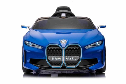 Autko BMW i4 na akumulator dla dzieci Niebieski + Wolny Start + EVA + Ekoskóra + Audio LED + Pilot