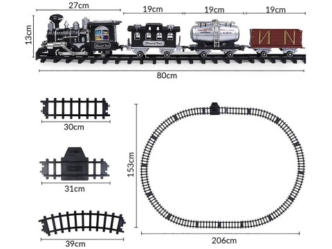 Kolejka Lokomotywa z wagonami na pilota RC0612