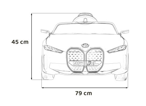 Autko BMW i4 na akumulator dla dzieci Niebieski + Wolny Start + EVA + Ekoskóra + Audio LED + Pilot