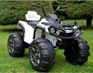 Quad ATV na akumulator dla dzieci Biały + Koła EVA + Radio MP3 + LED + Wolny Start