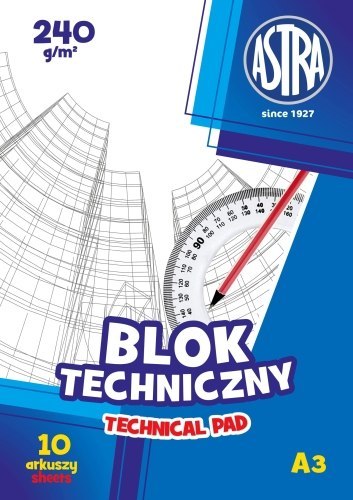 Blok techniczny A3 10k. ASTRA 250g