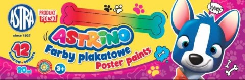 Farby plakatowe ASTRINO 12 kolorów 20ml