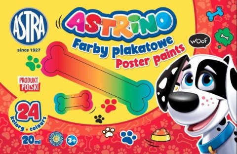 Farby plakatowe ASTRINO 24 kolory 20ml