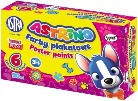 Farby plakatowe ASTRINO 6 kolory 20ml