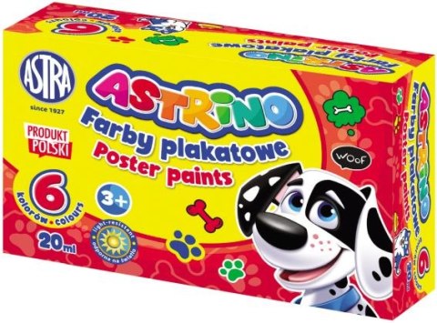 Farby plakatowe ASTRINO 6 kolory 20ml