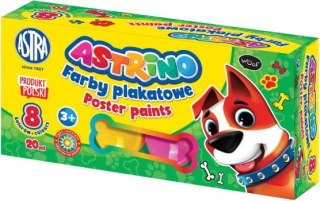 Farby plakatowe ASTRINO 8 kolory 20ml