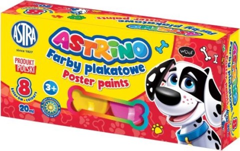 Farby plakatowe ASTRINO 8 kolory 20ml