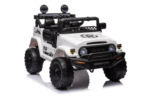 Toyota FJ Cruiser dla dzieci Biały + Pilot + Napęd 4x4 + Audio LED + EVA + Wolny Start