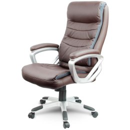 Fotel biurowy skórzany Sofotel EG-226 brązowy