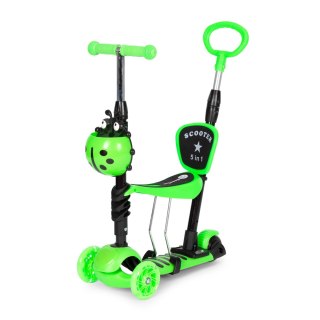 Hulajnoga trójkołowa balansowa led 3w1 świecące kółka - Zielona ECOTOYS