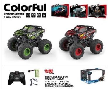 Auto Monster Track 1:16 Para Wodna R/C Zielony