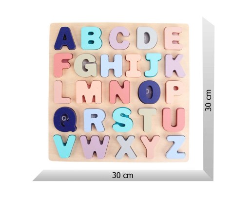 Drewniane puzzle edukacyjne Alfabet Literki