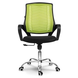 Fotel biurowy z mikrosiatki Sofotel Denar zielony