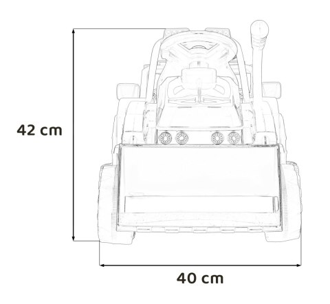 Traktor Spychacz G320 Ruchoma łyżka + Melodie