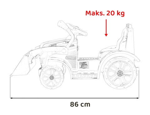 Pierwszy Traktor na akumulator Spychacz dla najmłodszych