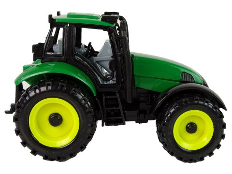 Traktor Ideal Farm Zielony Czerwony Otwierana Maska