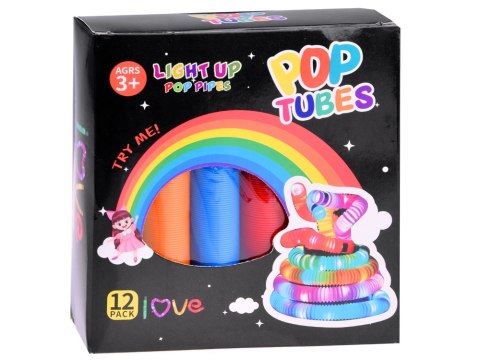 POP TUBE rurki sensoryczne świecące LED 12szt ZA4709