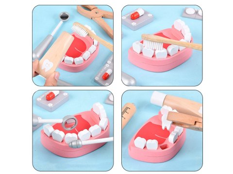 Zestaw MAŁY DENTYSTA drewniany akcesoria ZA4718