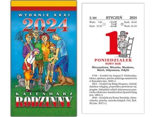 Kalendarz zdzierak TELEGRAPH Rodzinny 2025