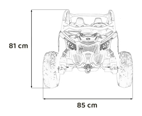 CAN-AM Maverick 3 Turbo RR Czerwony 4x200W 24V DK-CA001