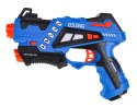 Zestaw 2 Pistoletów Laserowych dla dzieci 3+ Elektroniczny Wyświetlacz + 5 Typów Wystrzału + 4 Kolory Zespołów