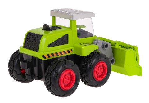 Metalowy Traktor z Ładowaczem przednim dla dzieci 3+ Model 1:55 Ruchomy Ładowacz + Gumowe opony + Napęd na tył