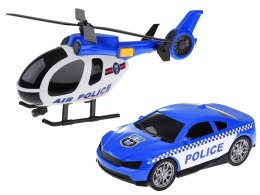 Zestaw pojazdów policyjnych auto helikopter dźwięk światło ZA4626